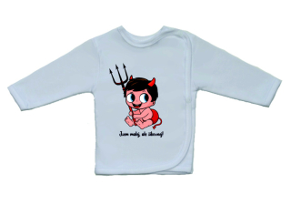 Kojenecká košilka s potiskem Gama větší Jsem malej, ale šikovnej