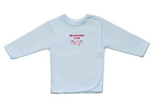 Kojenecká bavlněná košilka Gama menší nápis Nejkrásnější holčička