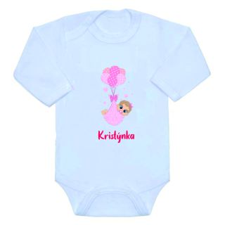 Dětské body se jménem Gama holčičí miminko s balónky
