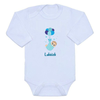 Dětské body se jménem Gama miminko chlapeček s balónky