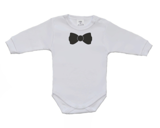 Dětské body s motýlkem Gama černý motýlek