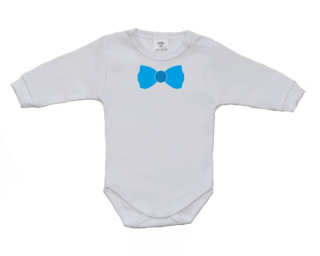 Dětské body s motýlkem Gama modrý motýlek