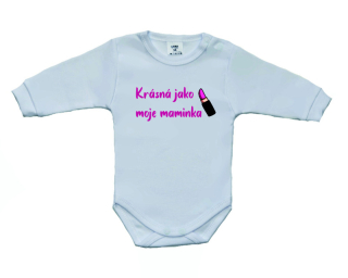 Dětské body s potiskem Gama Krásná jako moje maminka se rtěnkou