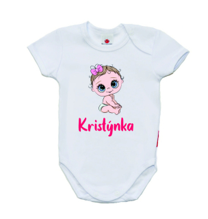 Dětské body se jménem, Gama, krátký rukáv holčičí miminko