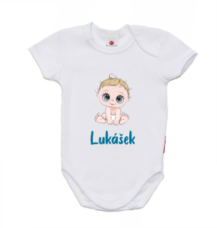 Dětské body se jménem, Gama, krátký rukáv miminko chlapeček