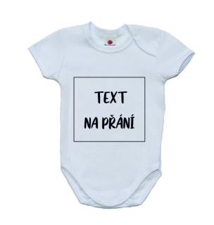 Dětské body s vlastním potiskem, Gama, krátký rukáv, Váš motiv