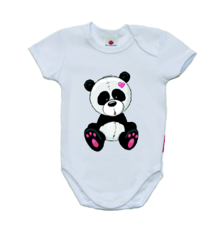 Body pro miminko s krátkým rukávem Gama roztomilá panda