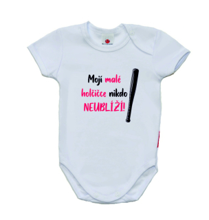 Dětské vtipné body, Gama, krátký rukáv, Mojí malé holčičce nikdo neublíží