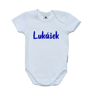 Dětské body se jménem Gama bílé s krátkým rukávem