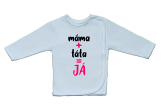 Dětská košilka, Gama, větší nápis máma+táta=JÁ holčičí 
