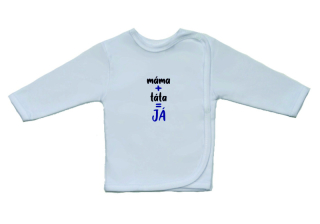 Kojenecká košilka Gama menší nápis máma+táta=JÁ chlapecká 