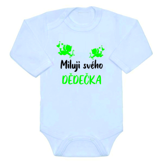 Dětské vtipné body Gama Miluji svého dědečka+Amorek zelená