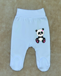 Kojenecké polodupačky Gama bílé s pandou