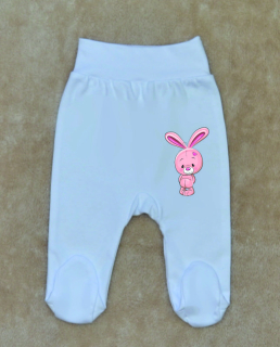 Kojenecké polodupačky Gama bílé s králíčkem