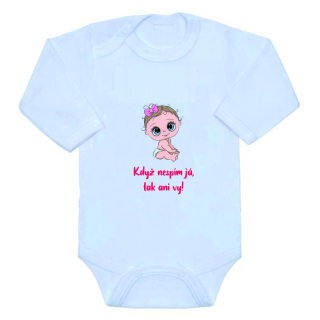 Vtipné body pro miminka Gama Když nespím já, tak ani Vy! holčičí