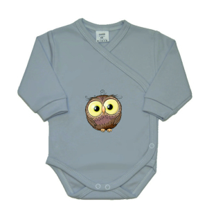 Kojenecké zavinovací body Gama šedé s hnědou sovou