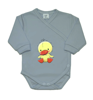 Kojenecké zavinovací body Gama šedé s kačenkou