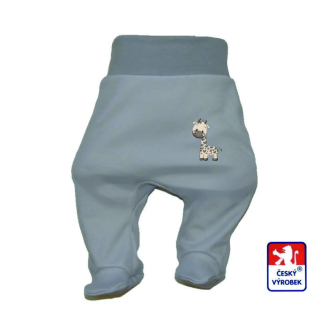 Polodupačky pro miminko Dětský svět světle šedé s hnědou žirafou