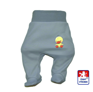 Polodupačky pro miminko Dětský svět světle šedé s kačenkou