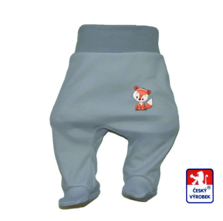 Kojenecké polodupačky Dětský svět světle šedé s liškou