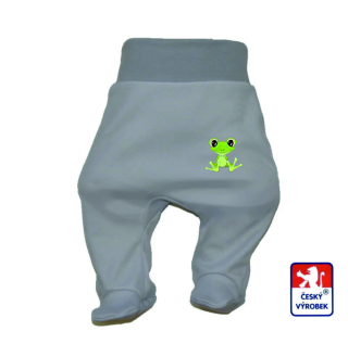 Kojenecké polodupačky Dětský svět světle šedé se žabkou