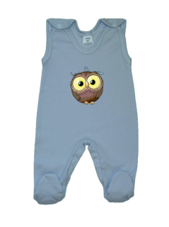 Dětské dupačky Gama šedé s hnědou sovou