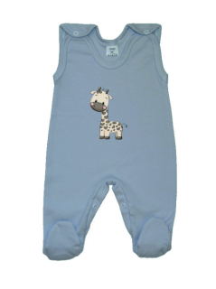 Dupačky pro miminko Gama šedé s hnědou žirafou