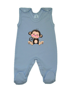 Kojenecké dupačky Gama šedé s opičkou