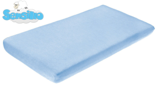 Froté prostěradlo do postýlky Sensillo modré froté
