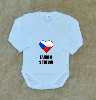 Dětské vtipné body, Gama, bílé zavinovací, fandím s tátou
