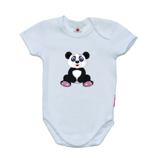 Dětské body krátký rukáv Gama, sedící panda