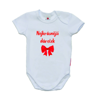 Kojenecké vtipné body Gama s krátkým rukávem, dáreček