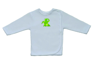 Bavlněná kojenecká košilka pro miminko, Gama, menší, sedící krokodýl