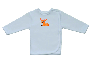 Bavlněná kojenecká košilka pro miminko, Gama, menší, sedící srnka