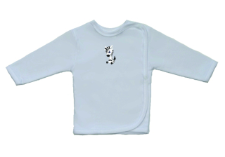 Bavlněná kojenecká košilka pro miminko, Gama, menší, sedící zebra