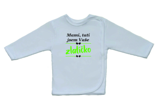 Kojenecká košilka s vtipným potiskem, Gama, zlatíčko