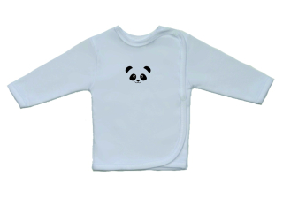 Bavlněná kojenecká košilka pro miminko, Gama, menší, smile panda