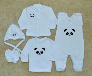 Kojenecká soupravička do porodnice Gama Exclusive 5-dílná, smile panda