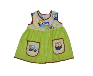 Zástěrka do školky Dětský svět Gábinka zelená sova, vel.92