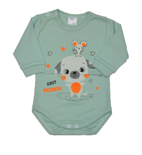Kojenecké body Gama zelené Best Friends vel.62