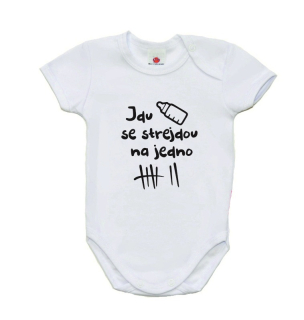 Dětské body krátký rukáv Gama, jdu se strejdou na jedno