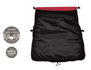 Nepadající deka do kočárku Dětský svět black/amarant