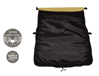 Nepadací deka do kočárku Dětský svět black/banán