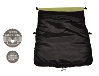 Nepadací deka do kočárku Dětský svět black/lili green