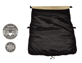 Nepadací deka do kočárku Dětský svět black/smetana