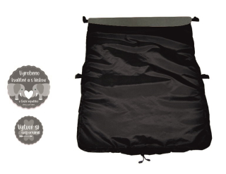 Nepadací deka do kočárku Dětský svět black/tmavě šedá