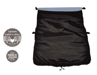 Nepadací deka do kočárku Dětský svět black/nebeská