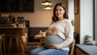 Mušelínový těhotenský šátek, Dětský svět, šedý 5m