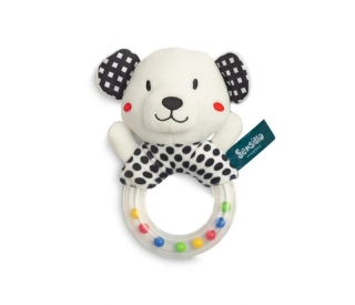 Plyšové chrastítko Sensillo – medvídek s kuličkami