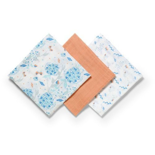 Pleny mušelínové Baby Ono Super soft lososová 3 ks v dárkovém balení